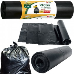 Worki na śmieci odpady MOCNE czarne 120l LDPE x10 - 1