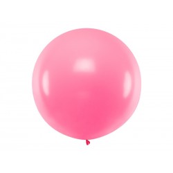 Balon okrągły lateksowy kula pastelowy różowy 1m