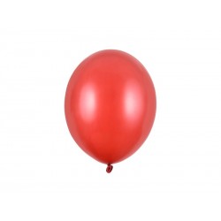 Balony lateksowe metaliczne czerwone 27cm 10x