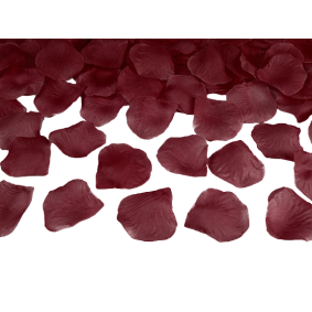 Płatki róż konfetti w woreczku bordowe 100 sztuk - 1