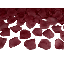 Płatki róż konfetti w woreczku bordowe 500 sztuk - 1