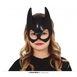 Mała czarna maska dziecięca kobieta kot strój