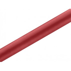 Satyna na rolce ozdobna gładka czerwona 36cm x 9m - 1