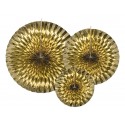 Rozety ozdobne dekoracja wisząca metaliczne złote - 1
