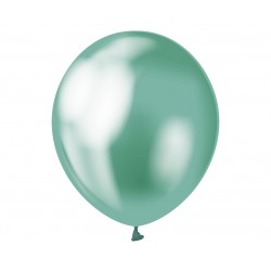 Balony lateksowe platynowy zielony metaliczny 7szt - 1