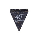 Girlanda papierowa z flagami 40 urodziny 28x270cm - 3