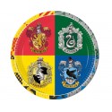 Talerzyki papierowe Harry Potter Hogwart domy x8 - 1