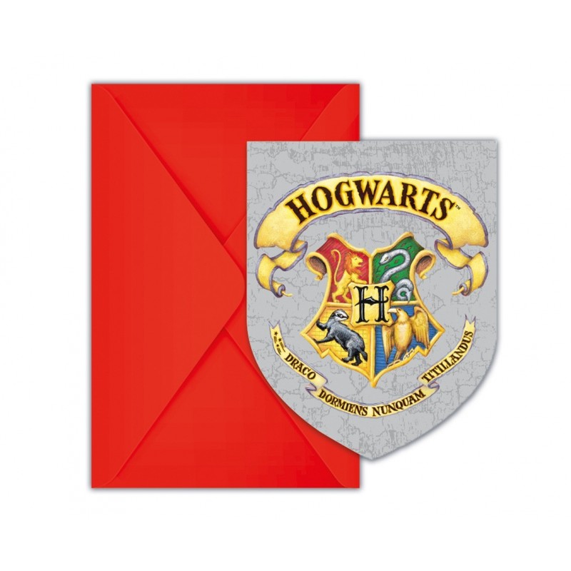 Zaproszenie z kopertą Harry Potter Hogwarts herb - 1