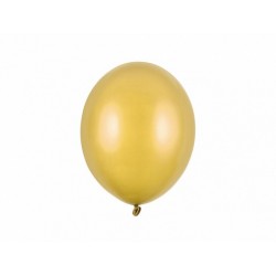 Balony lateksowe na hel metaliczne złoto połysk