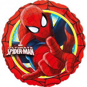 Balon foliowy okrągły Spiderman Marvel czerwony - 1