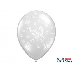Balony lateksowe przezroczyste motylki na urodziny - 1