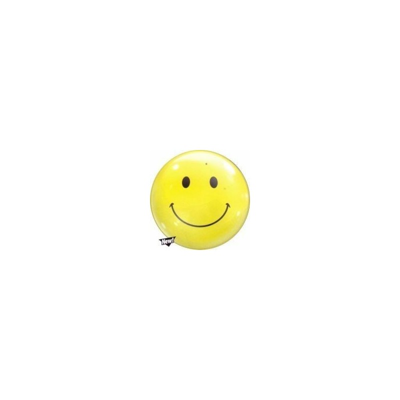 Balon foliowy żółty pastelowy uśmiech emotka 55cm - 1