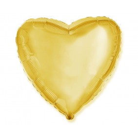 Balon foliowy 18 serce złote - 1
