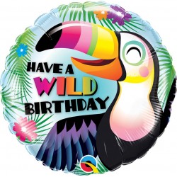 Balon foliowy tukan kolorowy na urodziny na hel 45