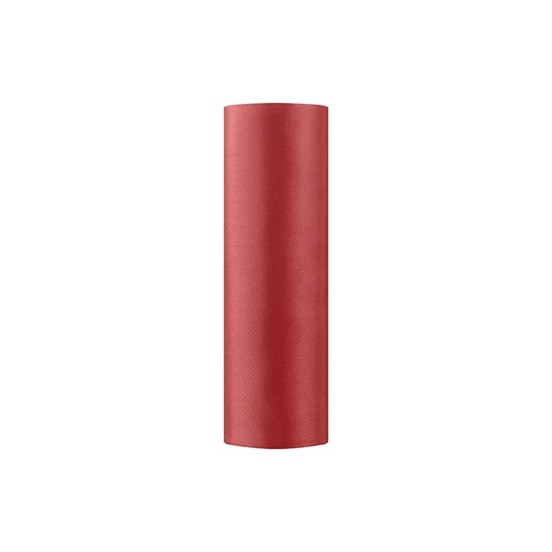 Satyna na rolce ozdobna gładka czerwona 16cm x 9m - 3
