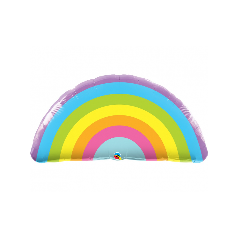 Balon foliowy na hel tęcza pastelowe kolory duży - 1