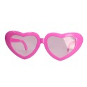 Duże Okulary w kształcie Serca różowe ozdobne - 2