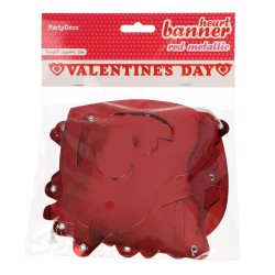 Baner walentynkowy czerwony Valentines Day 2m - 3