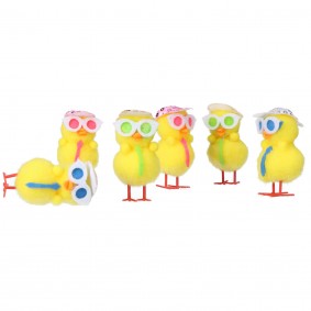 Kurczaki wielkanocne żółte w czapce i okularach - 4