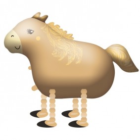 Balon foliowy airwalker koń chodzący brązowy 54x96cm - 1