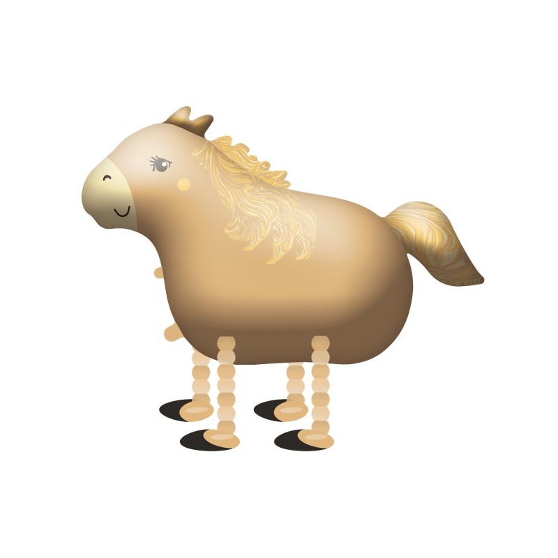 Balon foliowy airwalker koń chodzący brązowy 54x96cm - 1