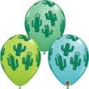 Balon 30 cm kaktusy zielony/niebieski pastelowy 6 szt. - 1