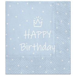 Serwetki papierowe ozdobne urodzinowe w kropki