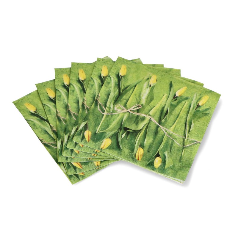 Serwetki papierowe jednorazowe wiosna kwiaty 20szt - 3