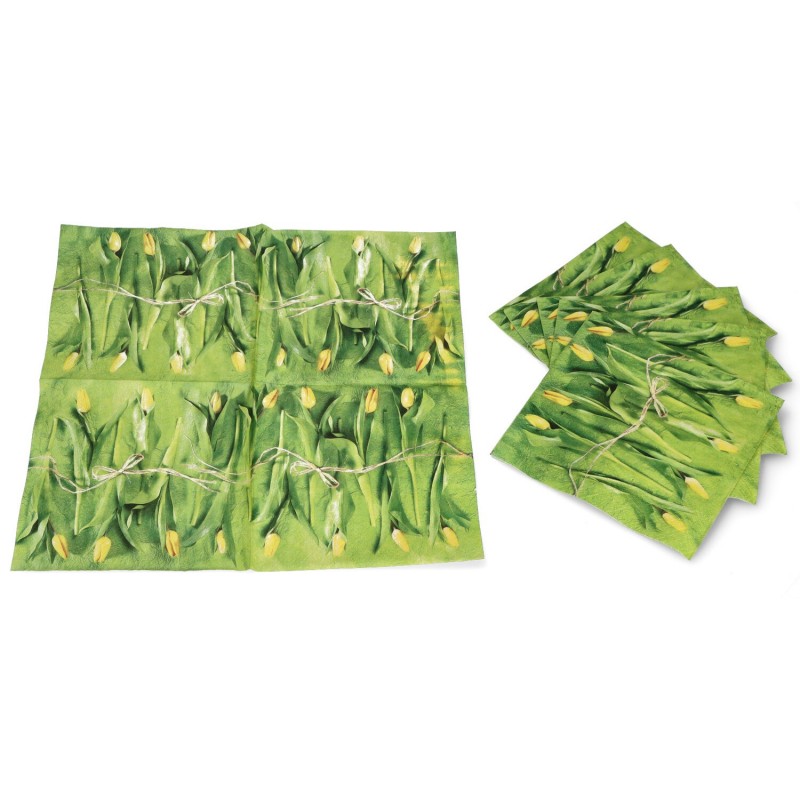 Serwetki papierowe jednorazowe wiosna kwiaty 20szt - 4