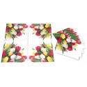 Serwetki papierowe jednorazowe z nadrukiem kwiaty - 3