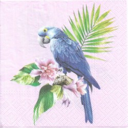 Ozdobne serwetki papierowe papuga egzotyczne liść
