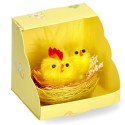 Kurczaki kurczaczki żółte w koszyczku dekoracja x1 - 4