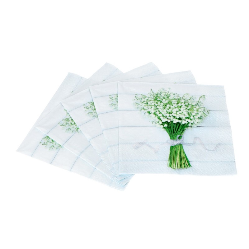 Serwetki papierowe z nadrukiem konwalie wiosna x20 - 2