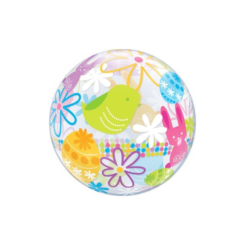 Balon gumowy okrągły przezroczysty pastelowy 1szt - 1