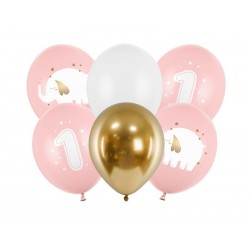 Balony lateksowe z nadrukiem na roczek urodzinowe