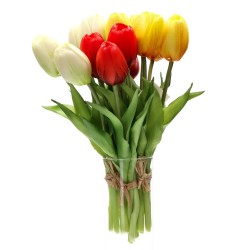 Tulipany gumowe bukiet wiosenny sztuczny 5szt