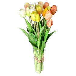 Tulipany gumowe bukiet na wiosnę kolorowy 5szt