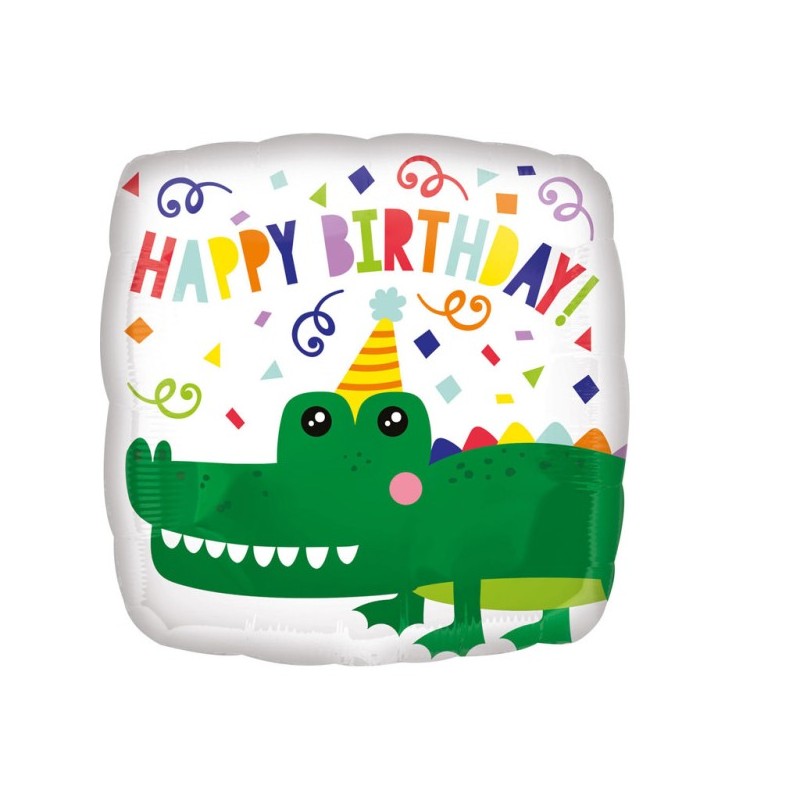Balon foliowy Happy Birthday Krokodyl urodzinowy - 1