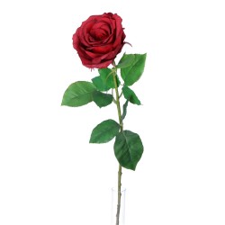 Sztuczna róża gałązka czerwona jak żywa długa 68cm