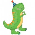 Balon foliowy duży dinozaur urodziny zielony T-rex - 1