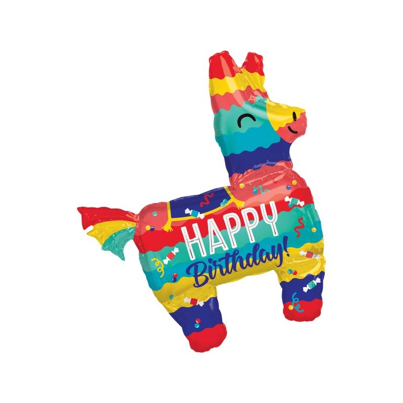Balon foliowy urodzinowy Piniata lama na hel - 1