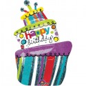 Balon foliowy tort urodzinowy Happy birthday - 1