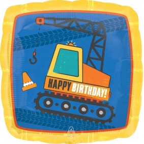 Balon foliowy urodzinowy budowa Happy Birthday - 1