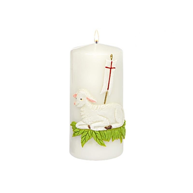 Świeca pieńkowa świeczka Baranek Wielkanocny - 1