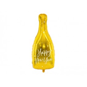 Balon foliowy hel Butelka szampana złota sylwester - 1