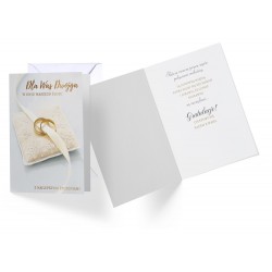 Kartka karnet z życzeniami na ślub ozdobna koperta