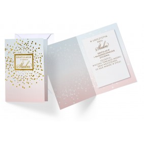 Karnet Ślubny pastelowy kartka na ślub ozdobna - 1