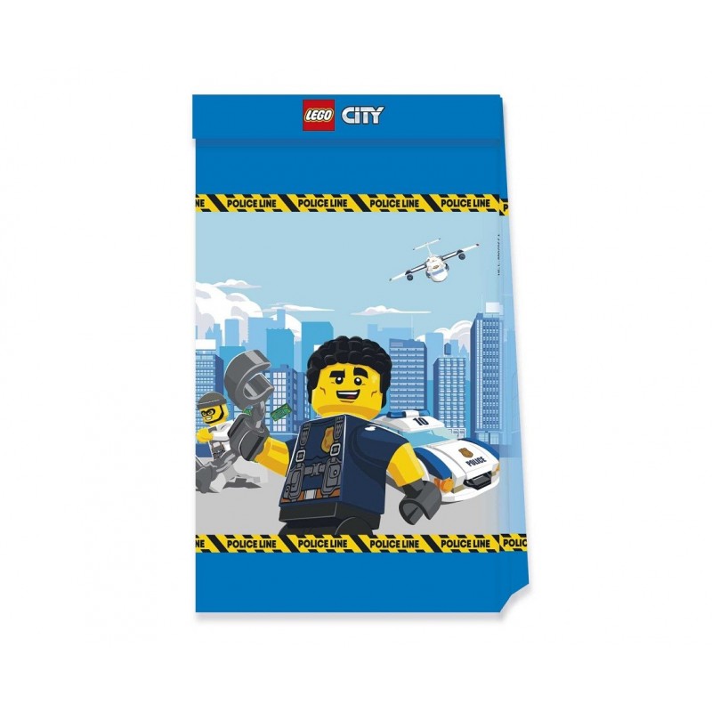 Torebki papierowe na prezenty Lego City 4szt - 1