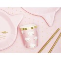 Kubki papierowe jednorazowe różowe kotek 6szt - 3