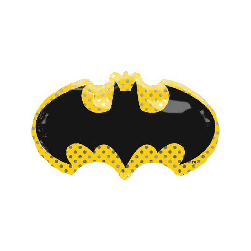 Balon foliowy Batman znak nietoperz czarny duży - 1